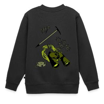 Bergsteiger Bergsport Felsklettern - Kinder Premium Organic Sweatshirt - Schwarz - Hinten - AI Model Kid Female (0cm)
