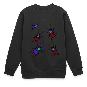 Hirschkäfer Insekten Insekt kriechen Tiere Natur - Kinder Premium Organic Sweatshirt - Schwarz - Hinten - AI Model Kid Female (0cm)