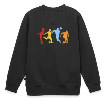 Fußball Geschenkidee für Fußballer - Kinder Premium Organic Sweatshirt - Schwarz - Hinten - AI Model Kid Female (0cm)