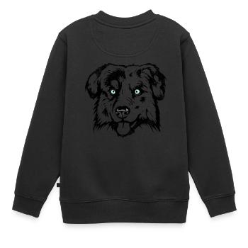 AUSTRALIAN SHEPHERD - Sweat Premium enfant bio - noir - Dos - AI Model Kid Female (0cm)