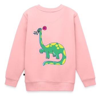 Dinosaure est de mauvaise humeur - Sweat Premium enfant bio - rose - Dos - AI Model Kid Female (0cm)