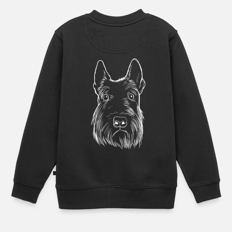 Scottish Terrier Hund - Kinder Premium Organic Sweatshirt - Schwarz