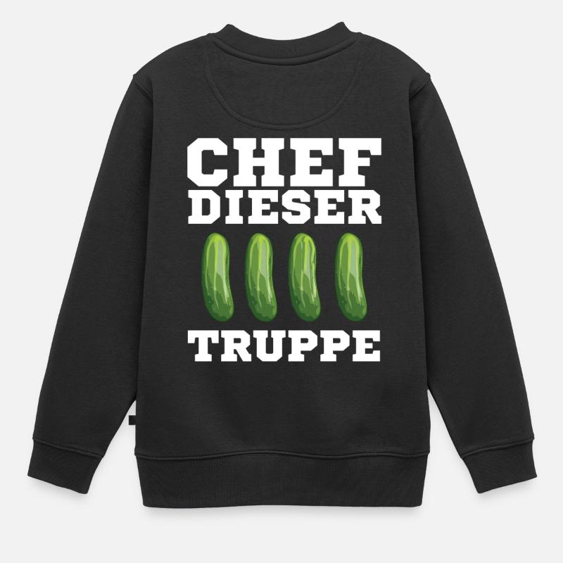 Gurkentruppe Chef Gurke Arbeit Vorgesetzter Team - Kinder Premium Organic Sweatshirt - Schwarz