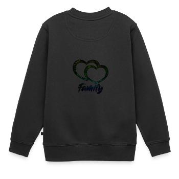 Famille - Sweat Premium enfant bio - noir - Dos - AI Model Kid Female (0cm)