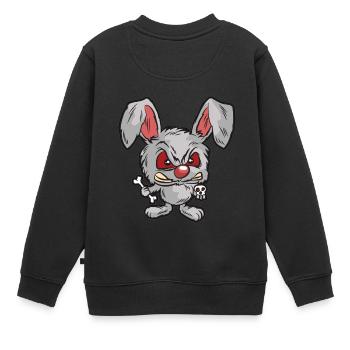 Psychopathic evil humor - Kids Premium Organic Sweatshirt - black - Back - AI Model Kid Female (0cm)