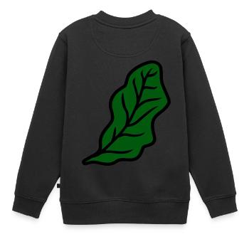 Feuille de salade - Sweat Premium enfant bio - noir - Dos - AI Model Kid Female (0cm)