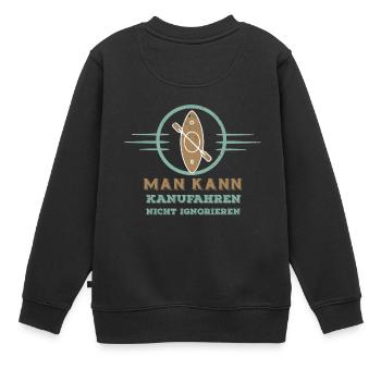 Kanu Auf Dem See - Paddeln - Kinder Premium Organic Sweatshirt - Schwarz - Hinten - AI Model Kid Female (0cm)