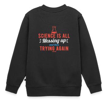 Science Nerd Recherche professeur laboratoire - Sweat Premium enfant bio - noir - Dos - AI Model Kid Female (0cm)