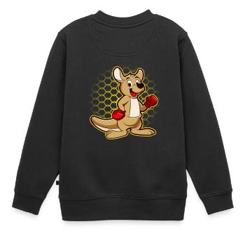 Drôle kangourou Australie humour bande dessinée outback - Sweat Premium enfant bio - noir - Dos - AI Model Kid Female (0cm)