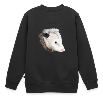 Opossum - Kinder Premium Organic Sweatshirt - Schwarz - Hinten - AI Model Kid Female (0cm)