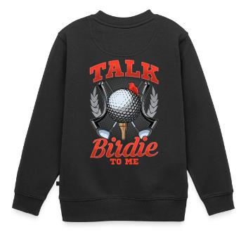 Parlez Birdie To Me Funny Golfing Pun - Sweat Premium enfant bio - noir - Dos - AI Model Kid Female (0cm)