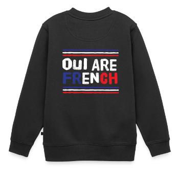 Ja, sind Franzosen - Kinder Premium Organic Sweatshirt - Schwarz - Hinten - AI Model Kid Female (0cm)