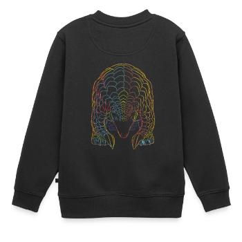 Pangolin - Kinder Premium Organic Sweatshirt - Schwarz - Hinten - AI Model Kid Female (0cm)