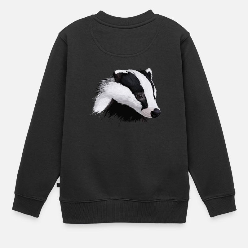 Dachs - Kinder Premium Organic Sweatshirt - Schwarz