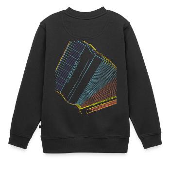 Accordéon musicien cadeau pour musiciens - Sweat Premium enfant bio - noir - Dos - AI Model Kid Female (0cm)