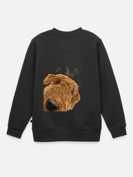 Airedale Terrier Hund - Kinder Premium Organic Sweatshirt - Schwarz