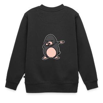 Lustiges Dabbing Maulwurf Geschenk - Kinder Premium Organic Sweatshirt - Schwarz - Hinten - AI Model Kid Female (0cm)