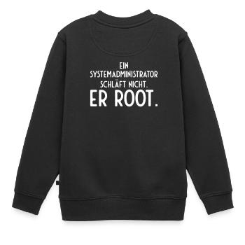 Informatiker Admin EDV - Kinder Premium Organic Sweatshirt - Schwarz - Hinten - AI Model Kid Female (0cm)