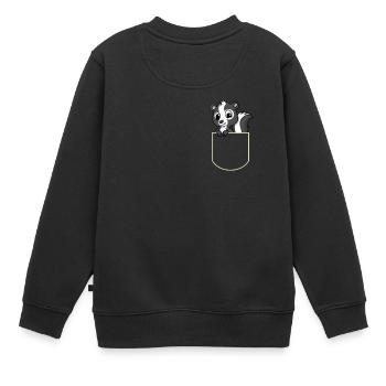 Skunk dans La poche poitrine Putois T-shirt - Sweat Premium enfant bio - noir - Dos - AI Model Kid Female (0cm)