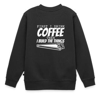Tischler Schreiner - Kinder Premium Organic Sweatshirt - Schwarz - Hinten - AI Model Kid Female (0cm)