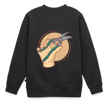 Gärtner Garten Garten Gartenschere Cutter Hobby Geschenk - Kinder Premium Organic Sweatshirt - Schwarz - Hinten - AI Model Kid Female (0cm)