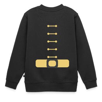 Costume d'Halloween de soldat jouet casse-noisette - Sweat Premium enfant bio - noir - Dos - AI Model Kid Female (0cm)