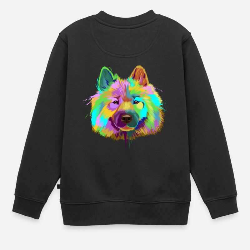 Splash Eurasier chien - Sweat Premium enfant bio - noir