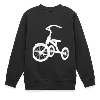 Dreirad - Kinder Premium Organic Sweatshirt - Schwarz - Hinten - AI Model Kid Female (0cm)