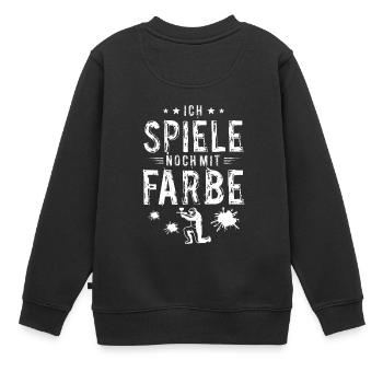 Paintball Paintballer Gotcha Geschenkidee - Kinder Premium Organic Sweatshirt - Schwarz - Hinten - AI Model Kid Female (0cm)