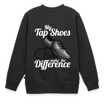 Meine Steppschuhe machen den Unterschied Tänzer - Kinder Premium Organic Sweatshirt - Schwarz - Hinten - AI Model Kid Female (0cm)