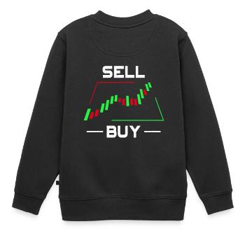 Marché boursier Trader Candlestick Chart Trading Gift - Sweat Premium enfant bio - noir - Dos - AI Model Kid Female (0cm)