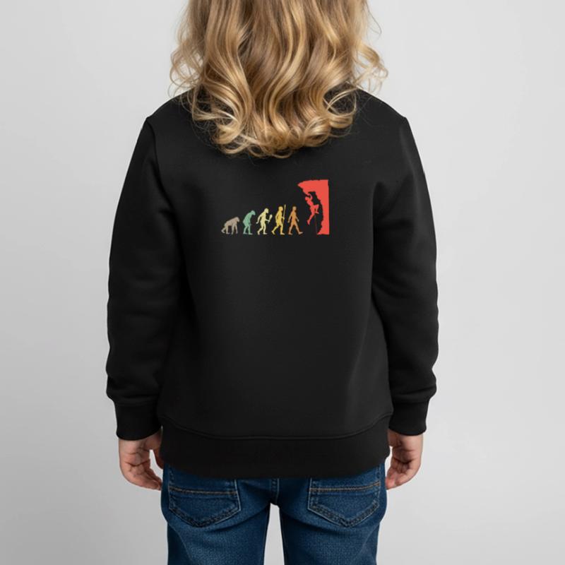 Vintage Klettern Evolution Kletterer Bouldern Kinder Premium Organic Sweatshirt