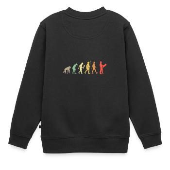 Vintage Evolution Idée cadeau d’architecte - Sweat Premium enfant bio - noir - Dos - AI Model Kid Female (0cm)