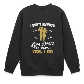 Linedance Western Riverdance Danser idée cadeau - Sweat Premium enfant bio - noir - Dos - AI Model Kid Female (0cm)