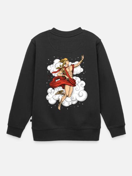 Dieu grec Hermès - Sweat Premium enfant bio - noir