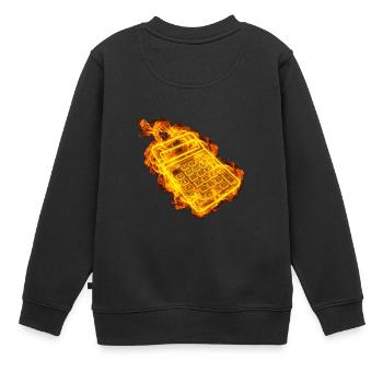 Incendie Comptable calculatrice mathématiques - Sweat Premium enfant bio - noir - Dos - AI Model Kid Female (0cm)