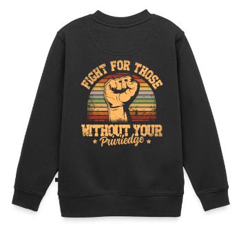 Conception féministe pour une féministe - Sweat Premium enfant bio - noir - Dos - AI Model Kid Female (0cm)