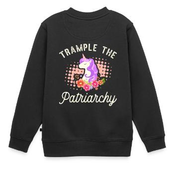 Conception féministe pour une féministe - Sweat Premium enfant bio - noir - Dos - AI Model Kid Female (0cm)