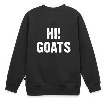 Salut! Chèvres - Sweat Premium enfant bio - noir - Dos - AI Model Kid Female (0cm)