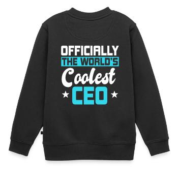 Officiellement le PDG le plus cool du monde - Sweat Premium enfant bio - noir - Dos - AI Model Kid Female (0cm)