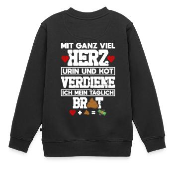 Krankenhaus Arzthelferin Krankenschwester - Kinder Premium Organic Sweatshirt - Schwarz - Hinten - AI Model Kid Female (0cm)