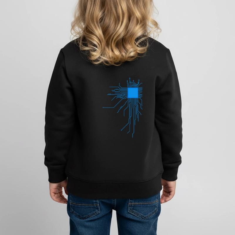 platine blau computer pc Admin Core cpu Nerd code Kinder Premium Organic Sweatshirt