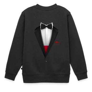Conception de smoking avec nœud papillon pour les mariages et - Sweat Premium enfant bio - noir - Dos - AI Model Kid Female (0cm)