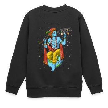 Hindu-Lord Krishna - Kinder Premium Organic Sweatshirt - Schwarz - Hinten - AI Model Kid Female (0cm)