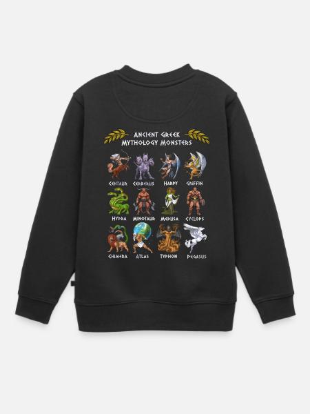 Monstres de la mythologie grecque antique - Sweat Premium enfant bio - noir