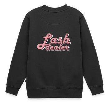 Artiste des cils Cils Styliste Esthéticienne Coiffeur - Sweat Premium enfant bio - noir - Dos - AI Model Kid Female (0cm)