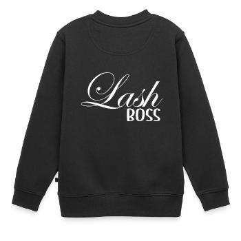 Cils Artiste Cils Cils Esthéticienne Coiffeur - Sweat Premium enfant bio - noir - Dos - AI Model Kid Female (0cm)