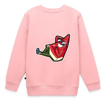 Pastèque avec lunettes de soleil Melon Summer - Sweat Premium enfant bio - rose - Dos - AI Model Kid Female (0cm)