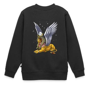 Sphinx de la mythologie égyptienne antique - Sweat Premium enfant bio - noir - Dos - AI Model Kid Female (0cm)