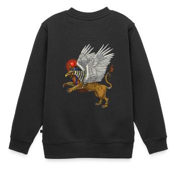 Altägyptische Mythologie Griffin - Kinder Premium Organic Sweatshirt - Schwarz - Hinten - AI Model Kid Female (0cm)